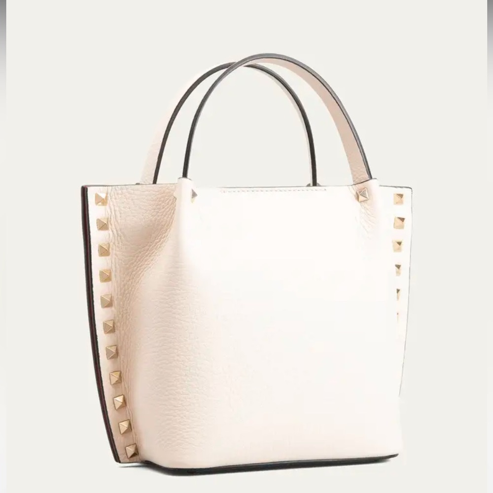 Valentino Garavani Rockstud Small Leather Tote Crossbody Strap - Picture 4 of 11